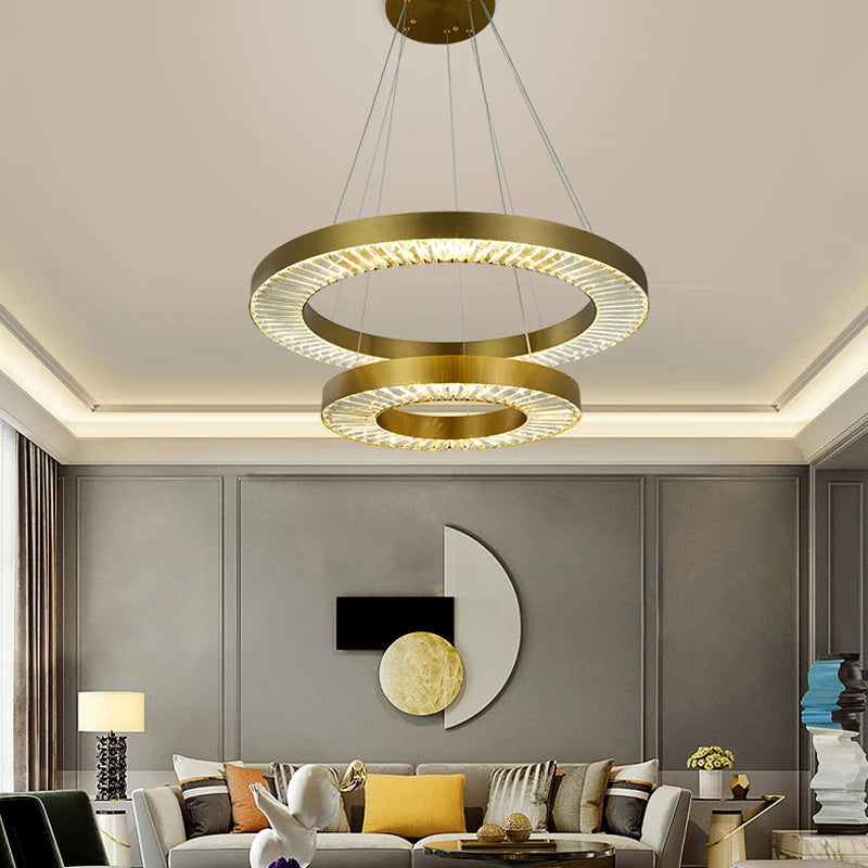 lustre en cristal de luxe style nordique moderne