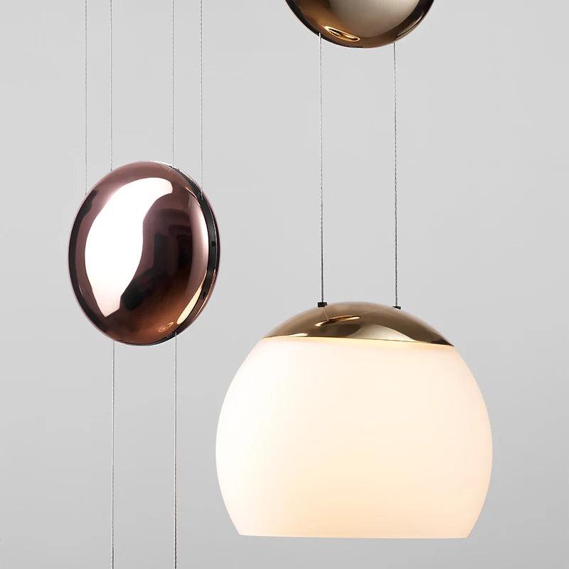 suspension nordique en verre design ajustable style loft