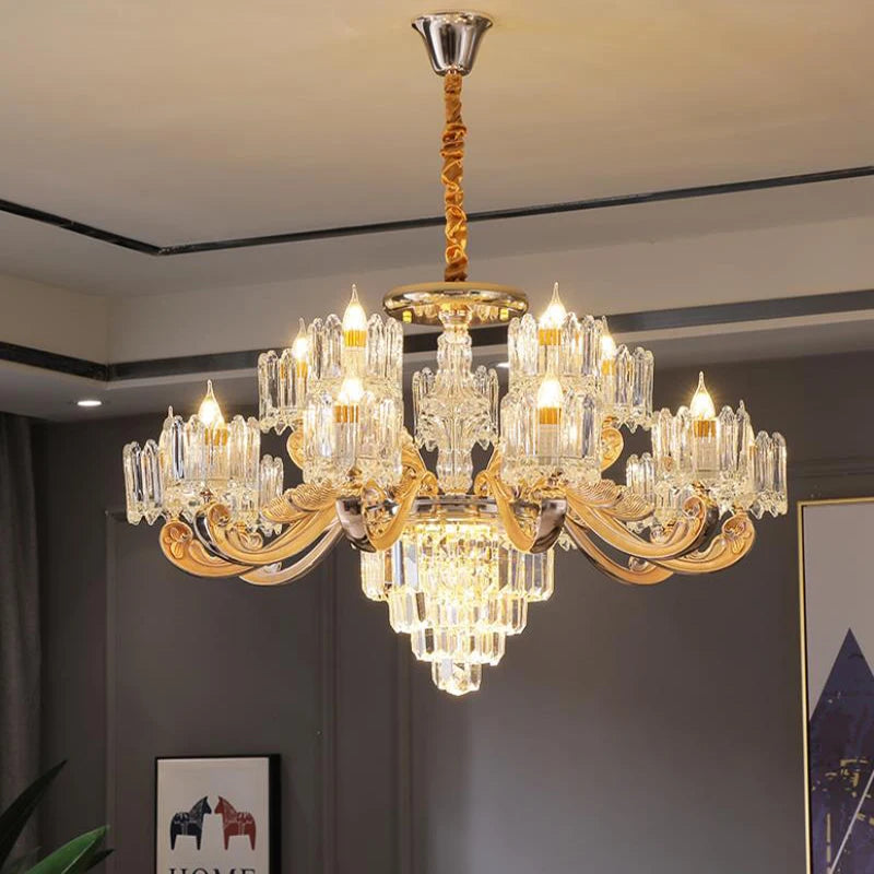 lustre en cristal éclairage pour intérieur élégant et raffiné