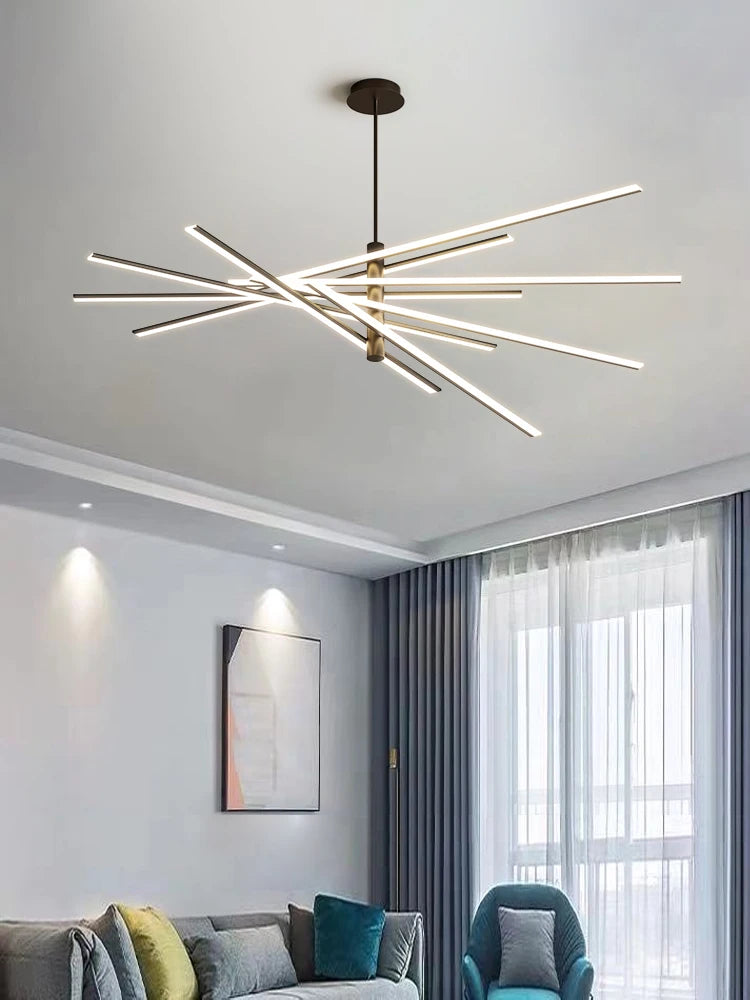 lustre moderne minimaliste luxueux lumière créative nordique