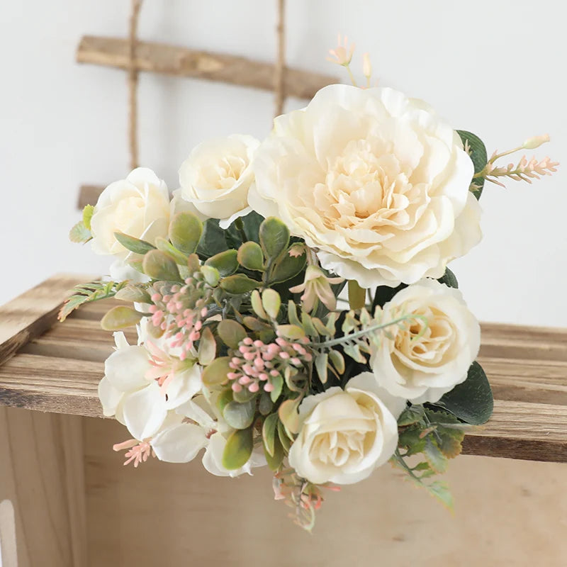 bouquet de pivoines artificielles pour mariage et décoration