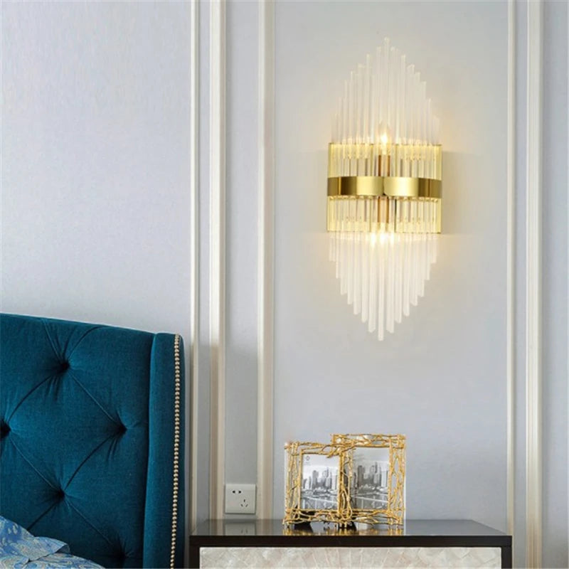 applique murale moderne led en cristal design élégant pour intérieur