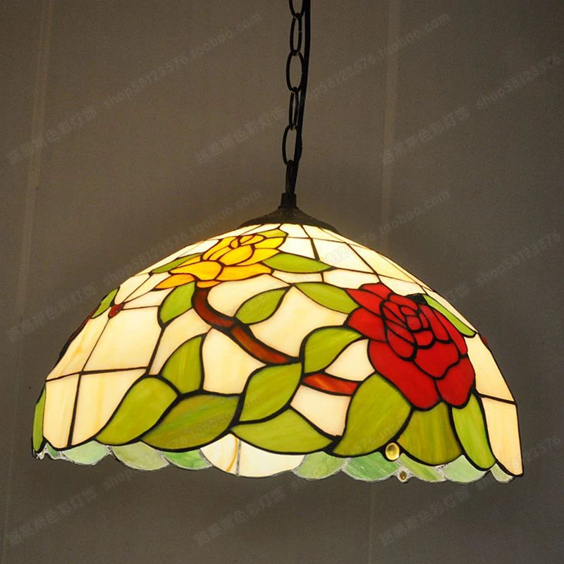 lustre en verre de pivoine style européen moderne décoratif