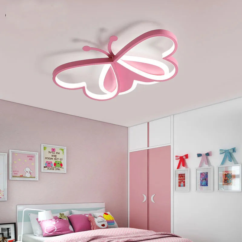 lustre papillon led pour enfants avec intensité variable