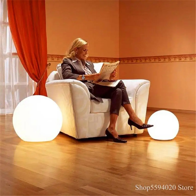 lampadaire led moderne à boules pour décoration intérieure et extérieure