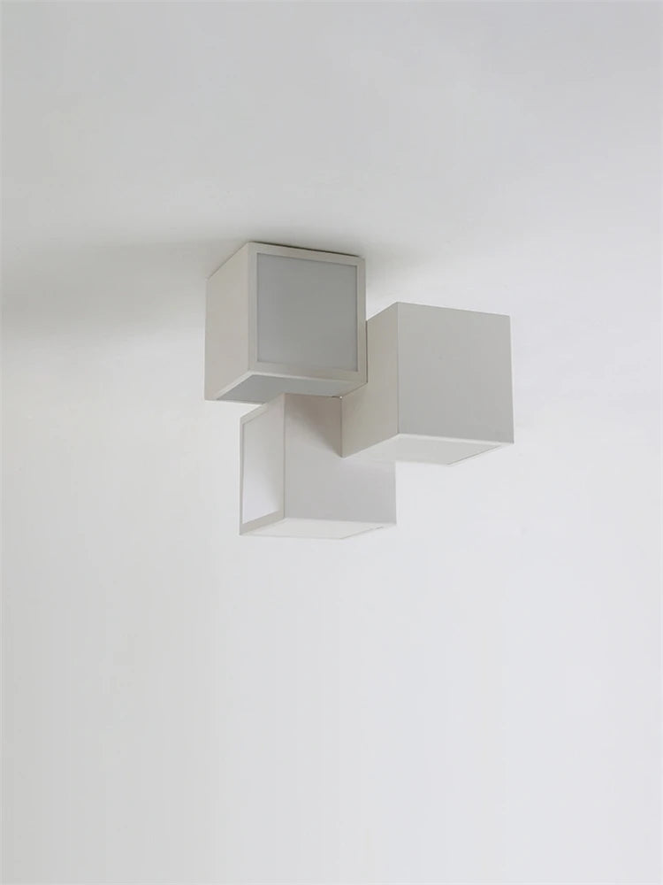 plafonnier carré créatif lumières led modernes décoration simple lustre luminaire