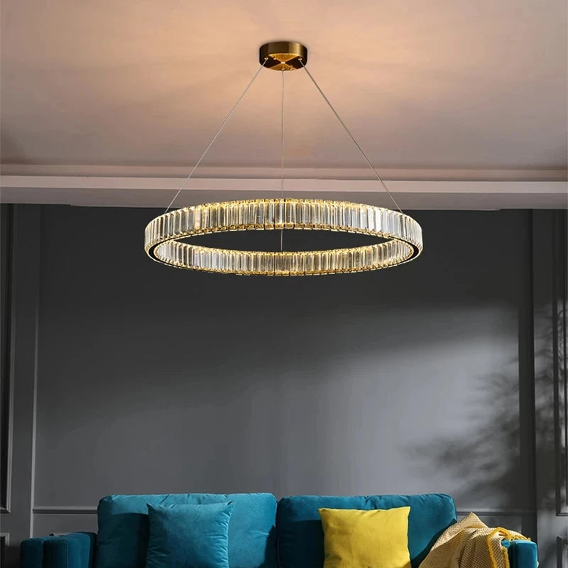 lustre moderne en cristal design haut de gamme élégant et raffiné