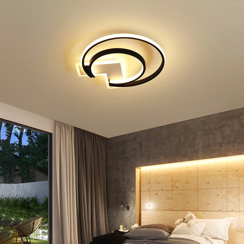 plafonnier led rond avec télécommande pour intérieur moderne