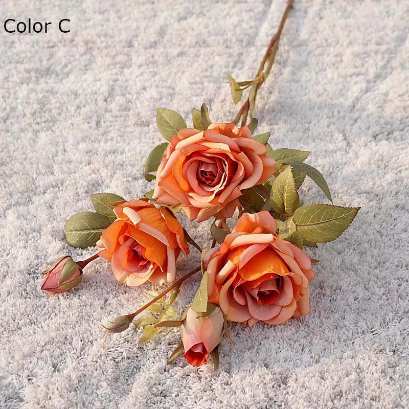 nouvelle décoration automnale fleurs artificielles roses bouclées luxe mariage