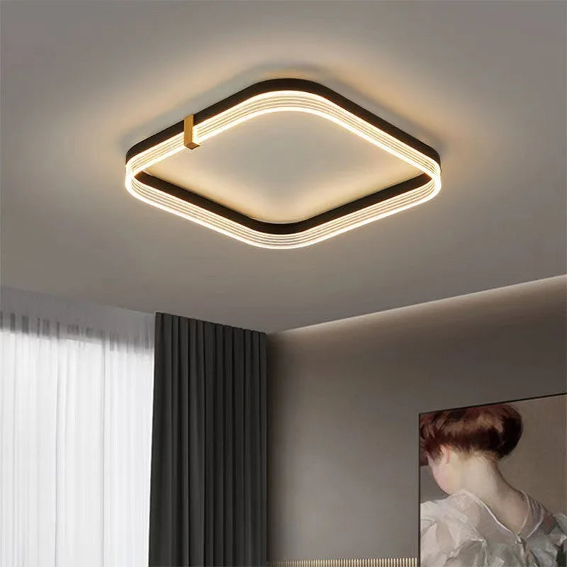 lampe de plafond led minimaliste avec télécommande luxueuse