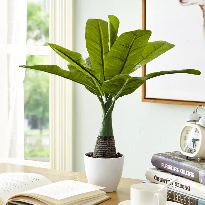 palmier artificiel monstera tropical pour décoration intérieure en pot