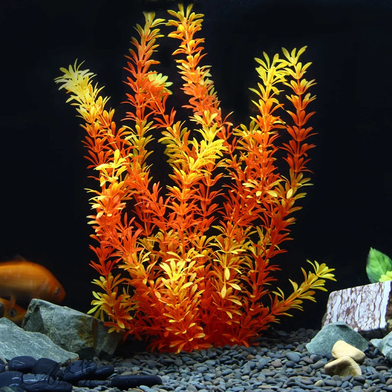 grandes plantes aquatiques artificielles pour décoration d'aquarium