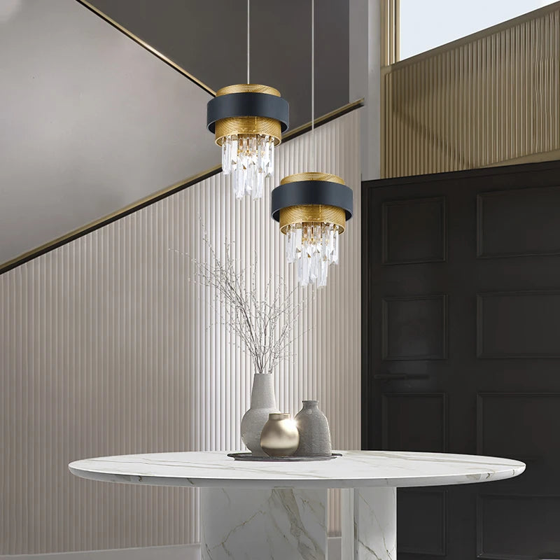 lustre en cristal de luxe design postmoderne pour intérieur élégant