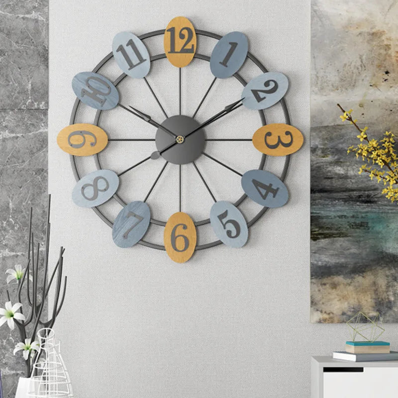 horloge murale silencieuse moderne pour décoration intérieure élégante