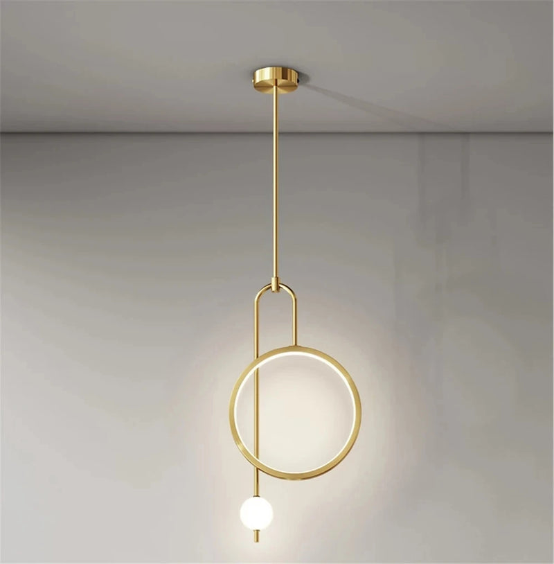 suspension led anneau design nordique pour décoration intérieure moderne