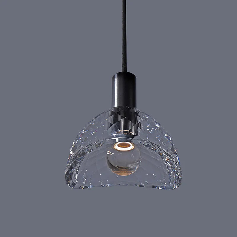 lustre en cristal moderne avec éclairage led décoratif intérieur