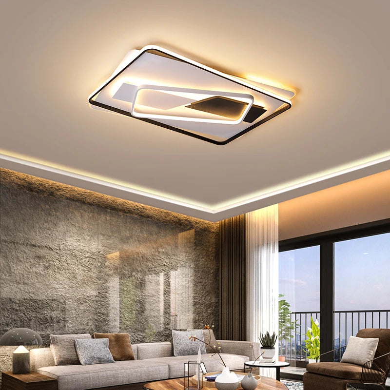 plafonnier led art déco géométrique luxe pour éclairage intérieur