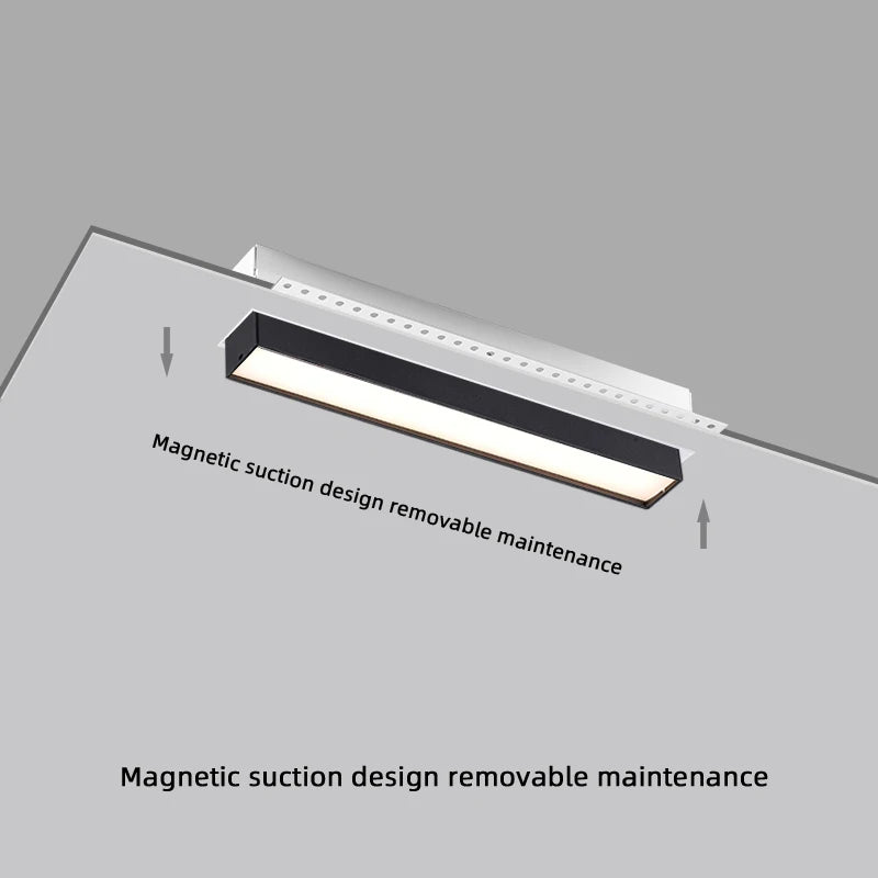 barre lumineuse led créative encastrée pour éclairage intérieur