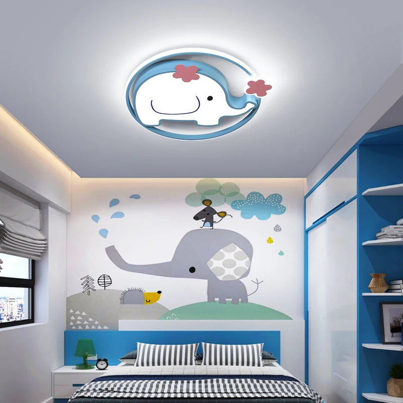 plafonnier éléphant mignon pour chambre d'enfant éclairage intérieur ludique