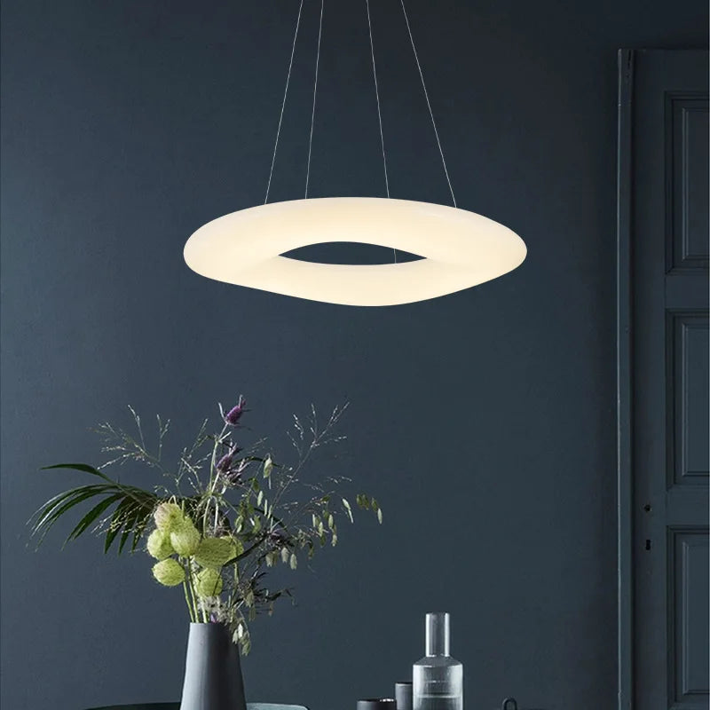 suspension led moderne anneau suspension luminaire 	 décor