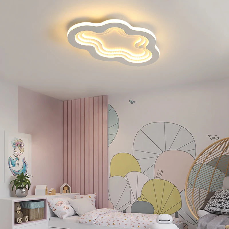 plafonnier minimaliste nordique pour enfants design nuage créatif pour éclairage intérieur