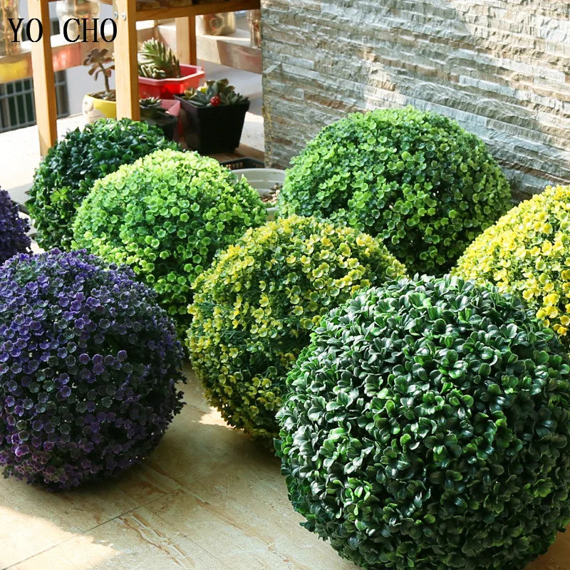 plantes artificielles boule dherbe plastique pour décoration jardin