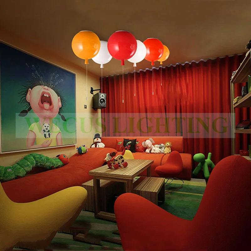 Colorful balloon ceiling lamp, children room cute ball lampshade light, living room pub hotel decoration lighting D250mm