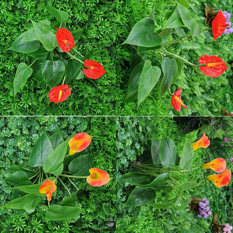 feuilles dherbe artificielles pour décoration murale et jardin