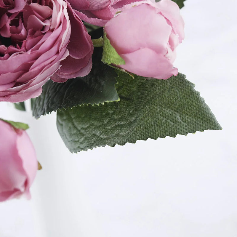 bouquet de fleurs artificielles de pivoines en soie pour décoration intérieure