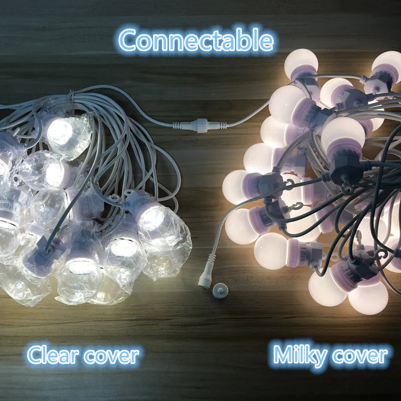 guirlande lumineuse led festoon globe étanche pour événements extérieurs