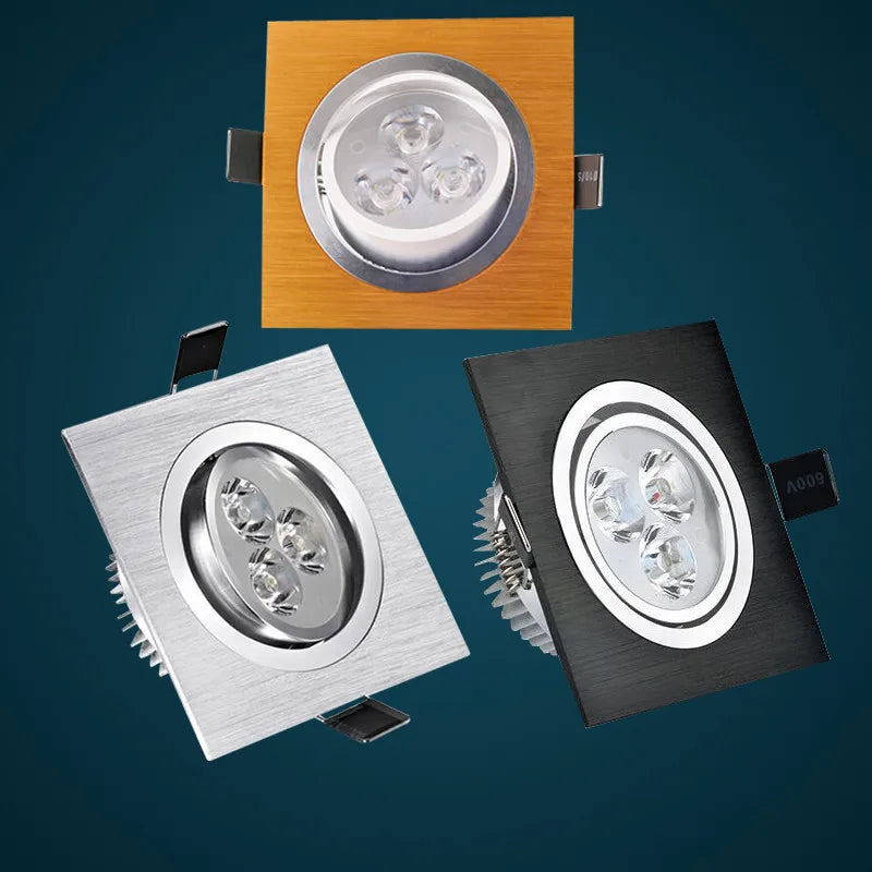 led dimmable downlight encastré carré intérieur pilote