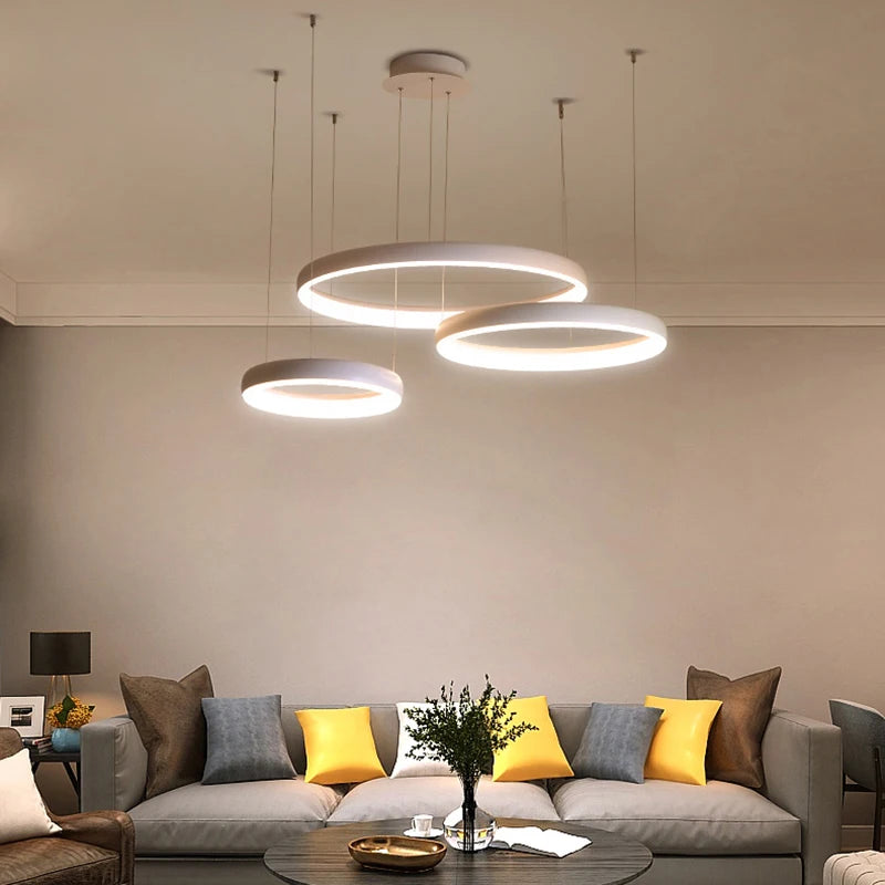 suspension moderne à led pour décoration intérieure et commerciale