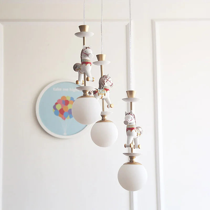 lampe de chevet suspendue en bois moderne pour enfants