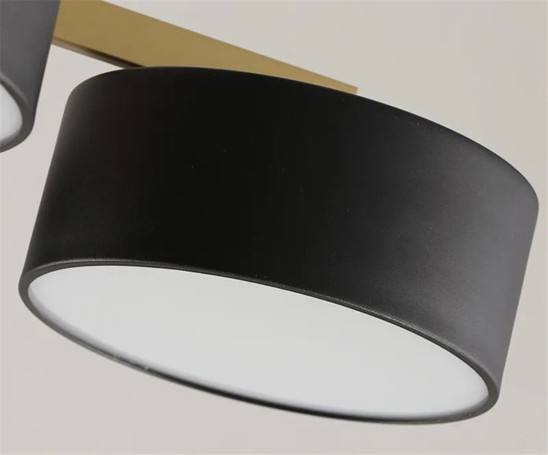 plafonnier moderne led 5 ou 10 têtes design rond acrylique métal