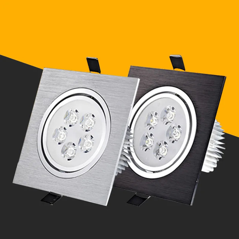 led dimmable downlight encastré carré intérieur pilote