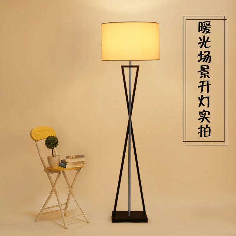 lampadaire led en tissu de fer nordique pour intérieur moderne