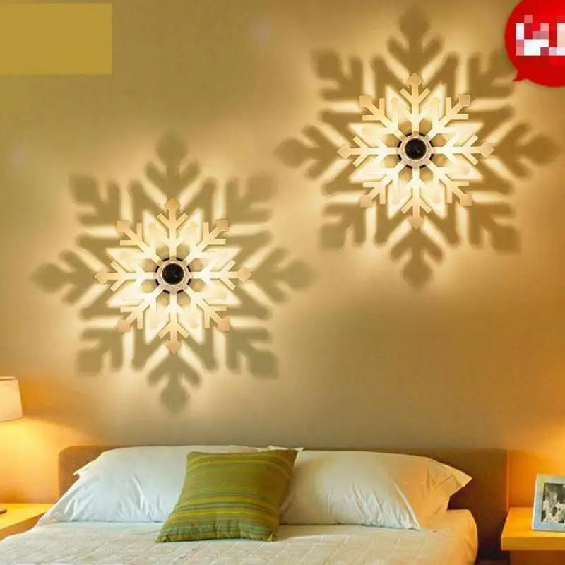 applique murale led flocon de neige éclairage moderne pour intérieur et extérieur