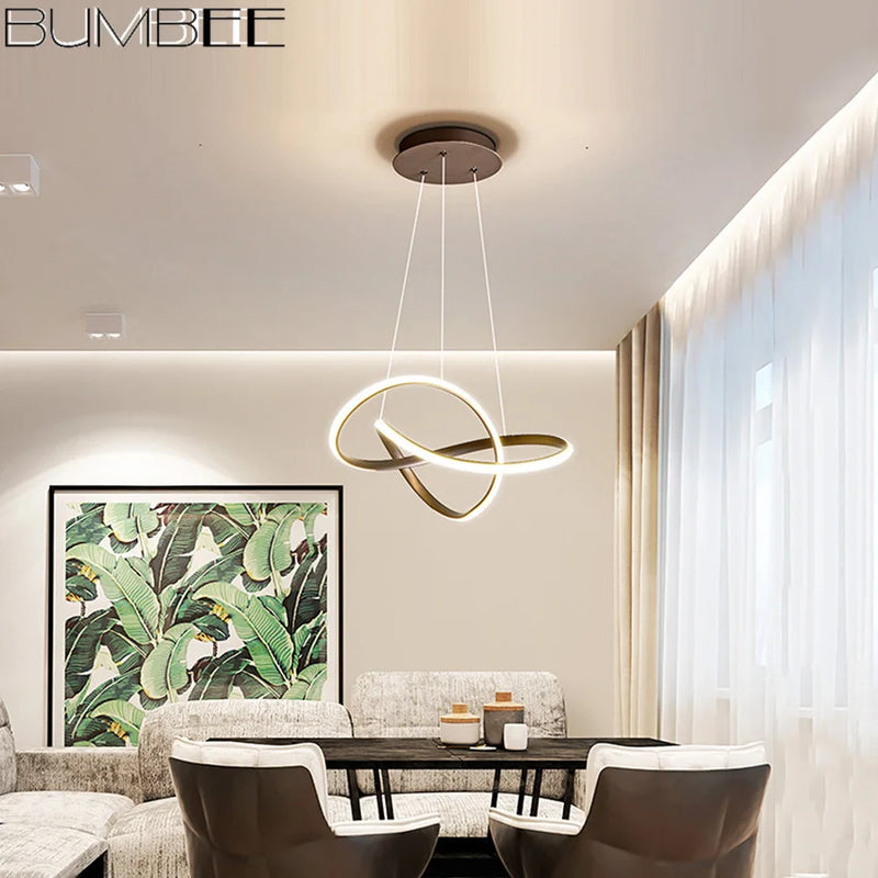 lustre à led moderne pour décoration intérieure élégante