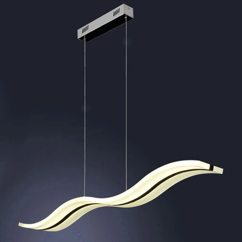 suspension moderne acrylique design vague gzmj led luminaire