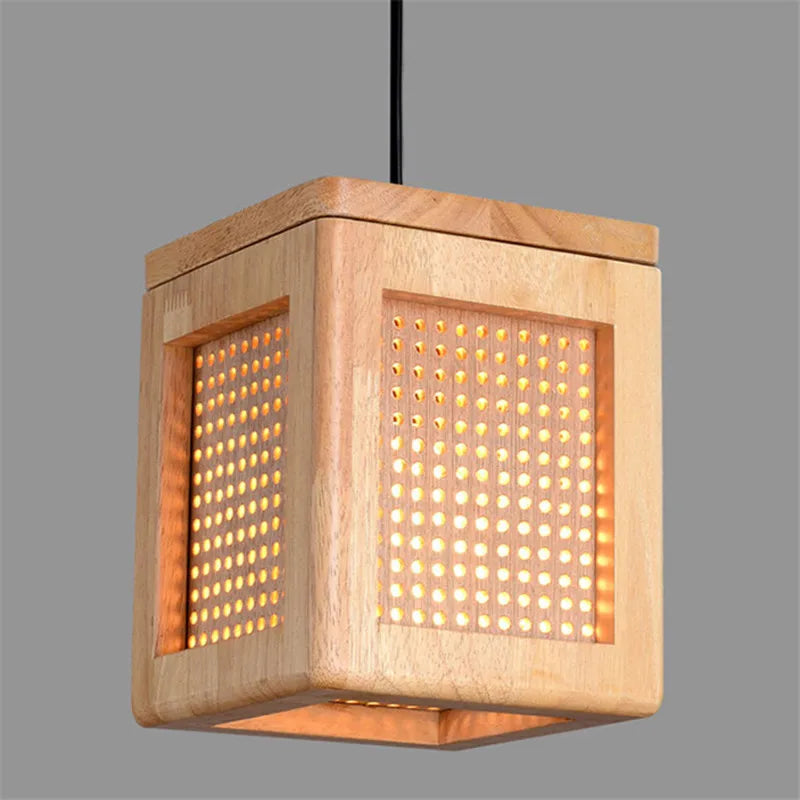 luminaires suspendus modernes en bois gzmj pour loft décor