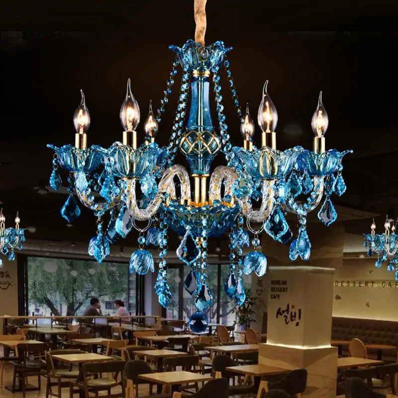 lustre en cristal pour éclairage de restaurant et café