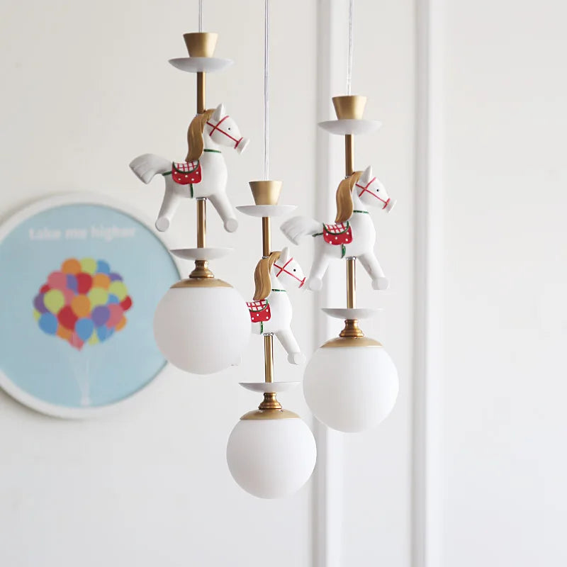 lampe de chevet suspendue en bois moderne pour enfants