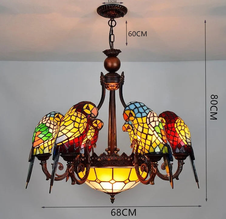 lustre suspendu perroquet lampe créative pour bar et club