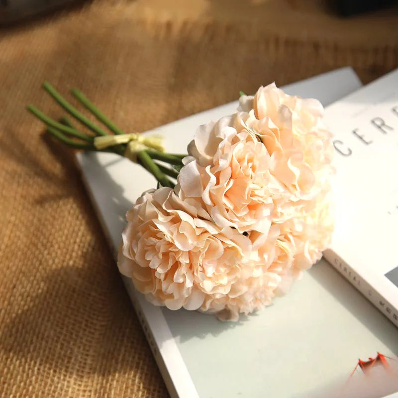 fleurs artificielles hortensias soie pour mariage décoration élégante