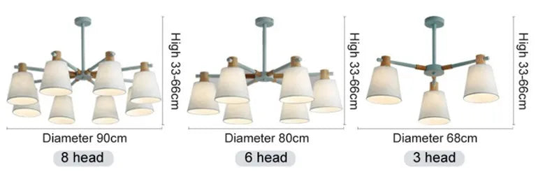 lustre à led design nordique pour éclairage suspendu moderne