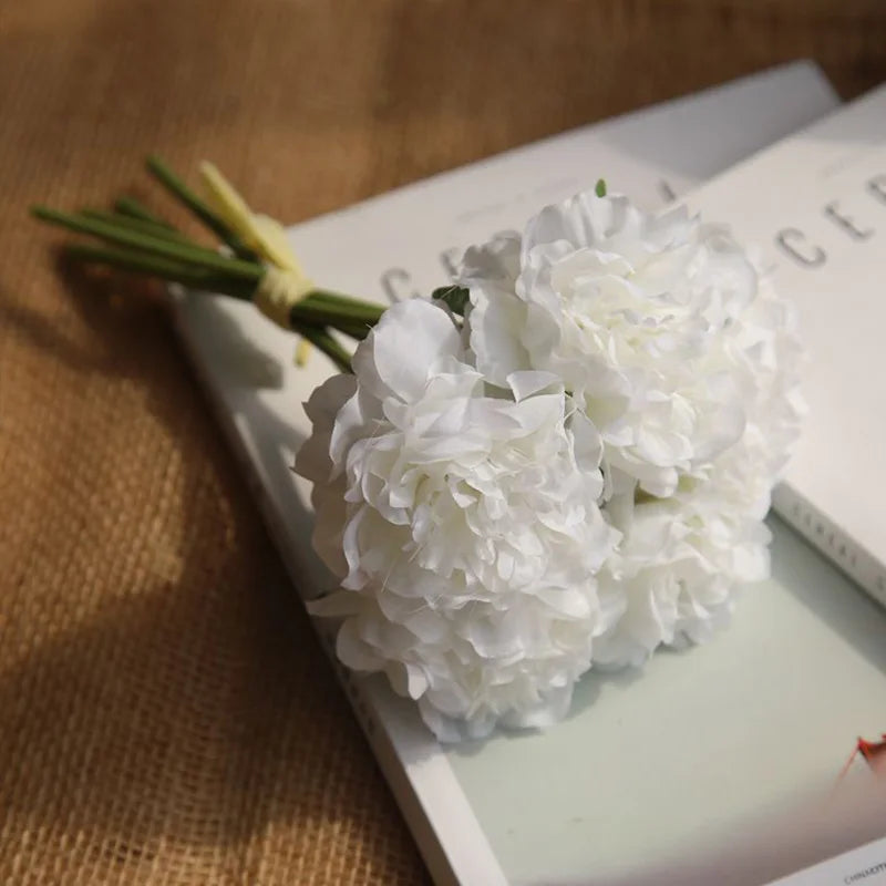 fleurs artificielles hortensias soie pour mariage décoration élégante