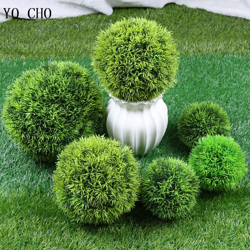 plantes artificielles boule dherbe plastique pour décoration jardin