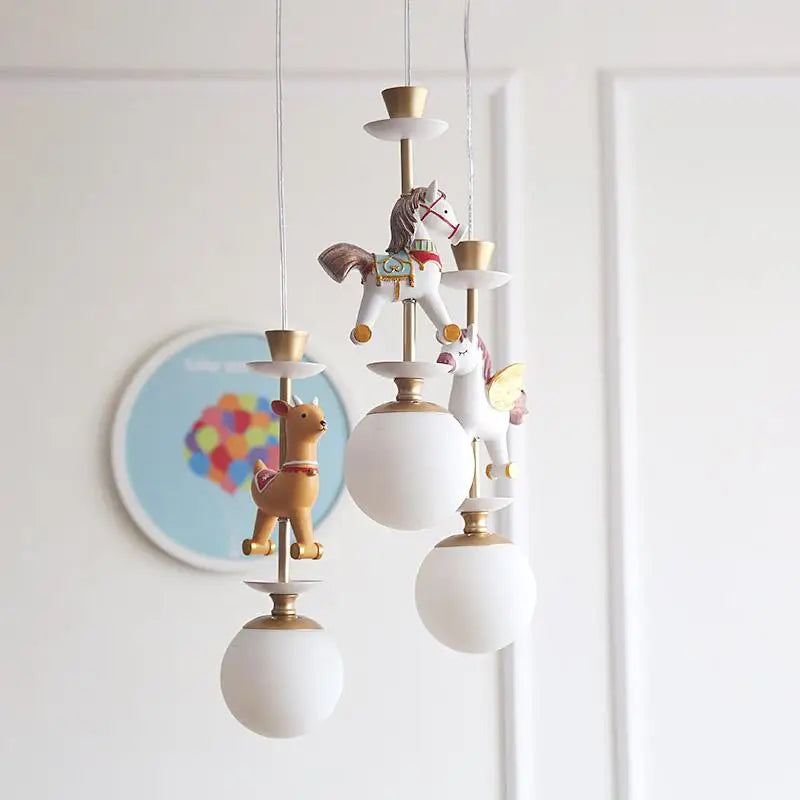 lampe de chevet suspendue en bois moderne pour enfants