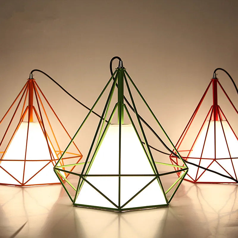 cage à oiseaux suspension lumières rétro minimaliste moderne