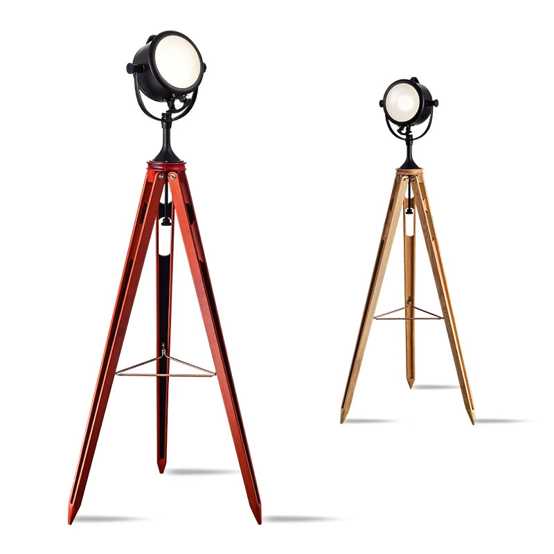 American style retro industrial wind, personality, creativity, bedroom, living room, study, Navy, modern three tripod floor lamp